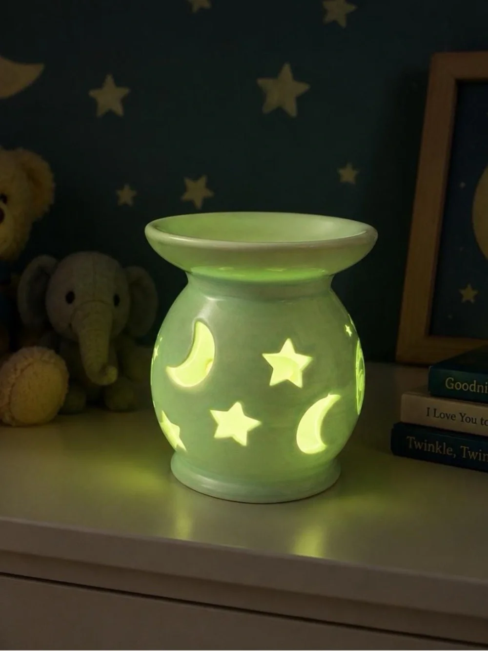 Sweet Dreams Ceramic Oil/Wax Warmer - Light Blue mint